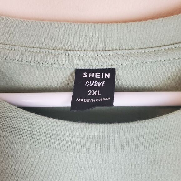 Shein Curve Light Green Shirt Size 2Xl - Picture 5 of 7